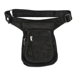 Bauchtasche aus Cord Anthrazit