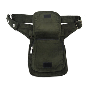 Gürteltasche aus Cord-Stoff Lodengrün (2 Bild).