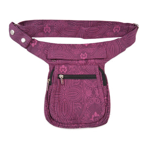 Bauchtasche aus Stoff-Canvas Magenta - Paris-H 11 Nijens