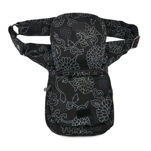 Bauchtasche mit floralen Motiven in Schwarz (2. Bild).