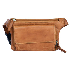 Nijens Pouch, Leather Belt Bag Brandy