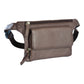 Nijens Pouch, Leather Belt Bag, Money Belt Bag graubraun 3