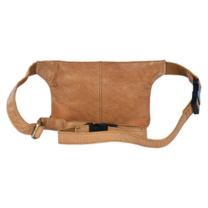 praktische Bauchtasche aus Leder goldbraun - Nijens