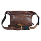 Nijens Leather Pouch Outdoor Belt Bag Dark Brown