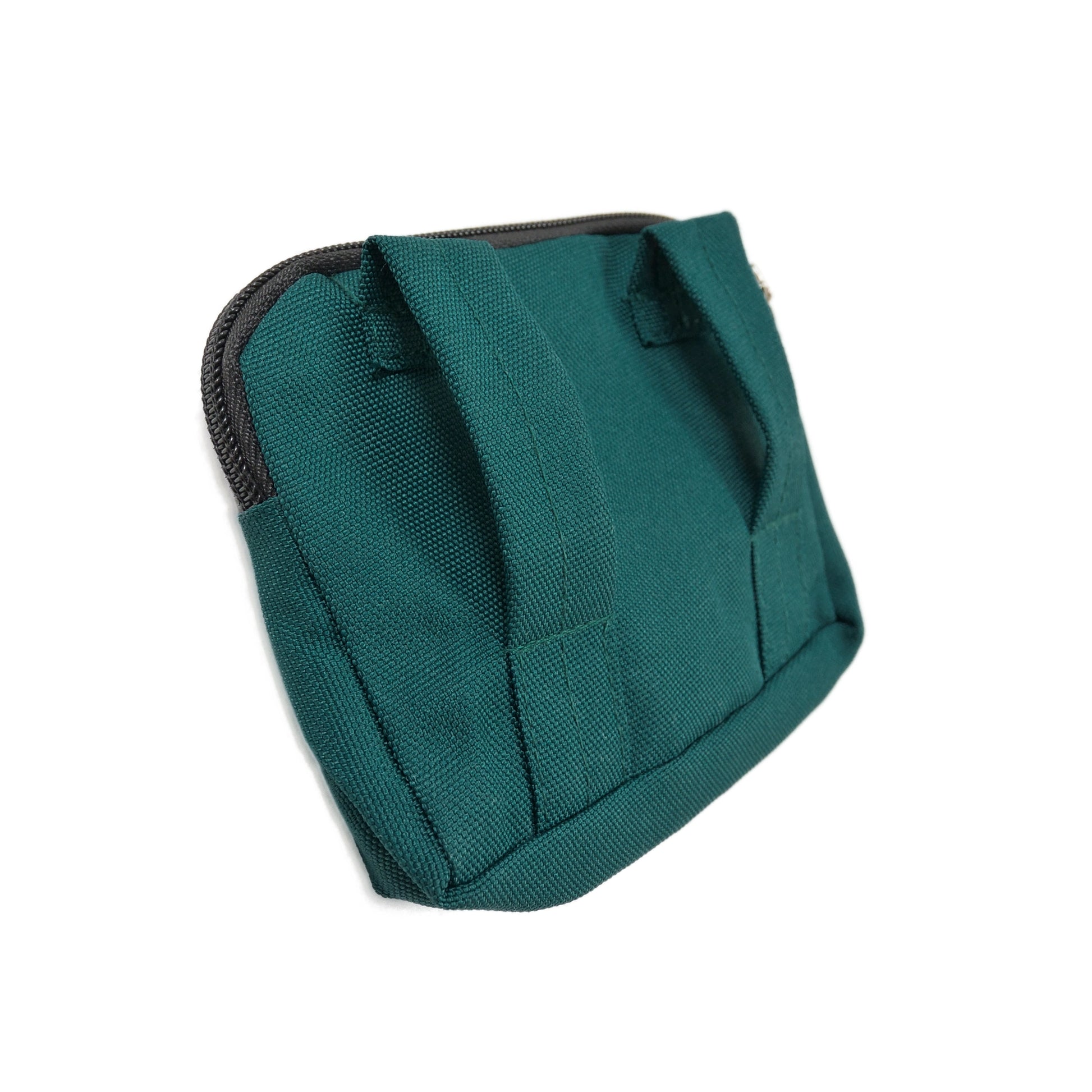 Beuteltasche mit Schlaufen, Wasserfester Stoff Teal