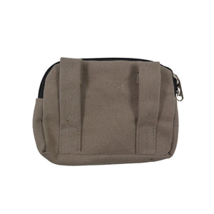 Kleine Beuteltasche, Stoff Sand, mit Schlaufen