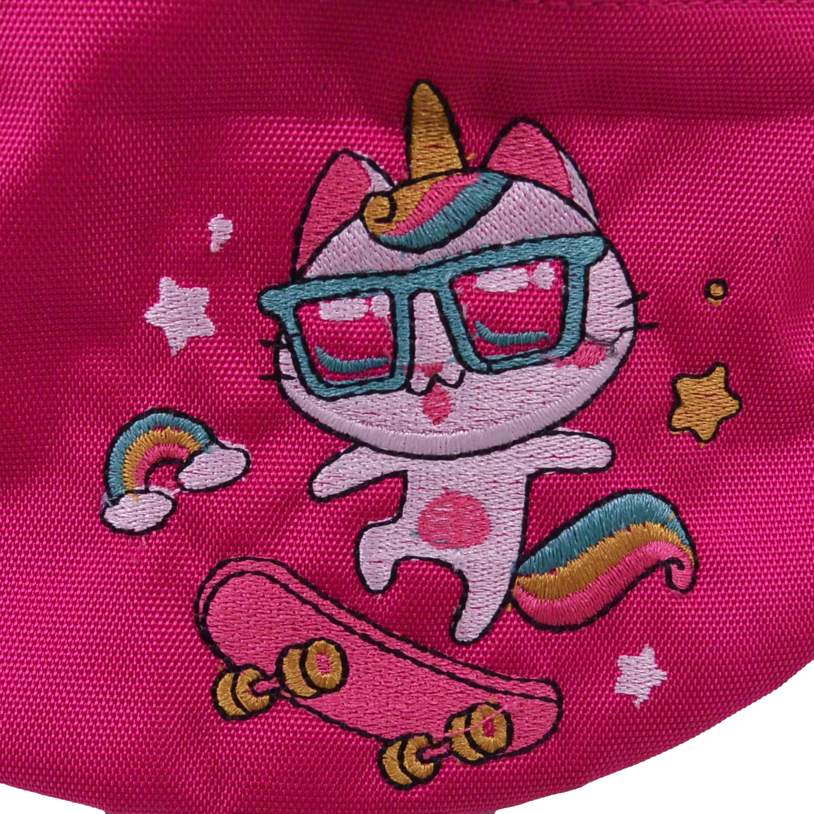 Gürteltasche mit Stickmotiv "Katze-Einhorn".