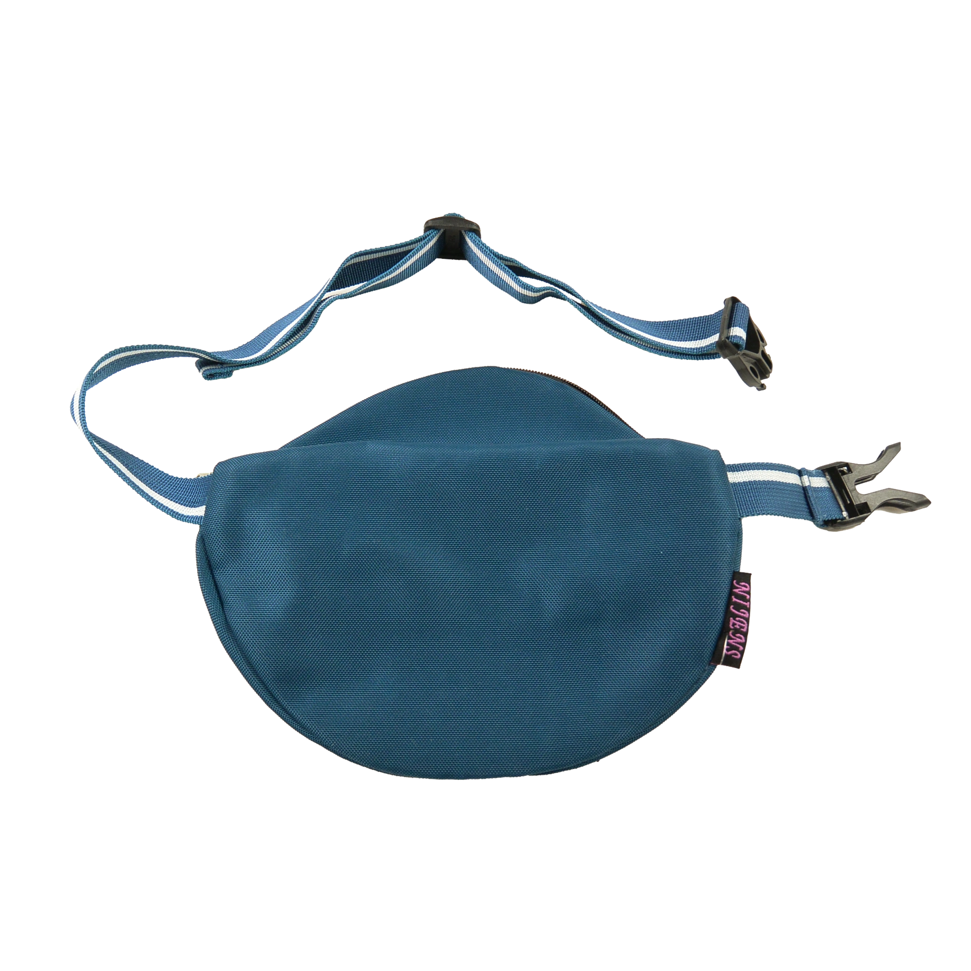 wasserabweisende blaue Bauchtasche mit verstellbarem Bauchgurt, Clipverschluss