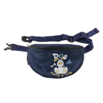 Bauchtasche für Kinder, Tasche mit Stickmotiv "Doggy Funny & Cute", dunkelblaue Farbe