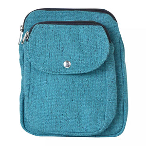 Beuteltasche Gassi-Tasche Stoff-Canvas Türkis