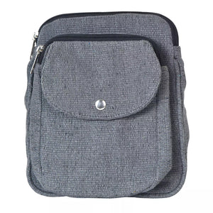 Beuteltasche Gassi-Tasche Stoff-Canvas Grau