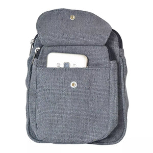 Beuteltasche Gassi-Tasche Stoff-Canvas Grau 2
