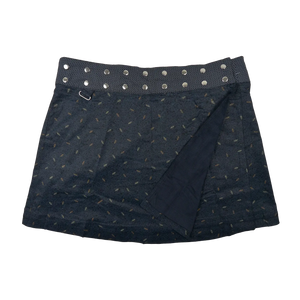 Wenderock Navy Blau mit Blätter Motiven.