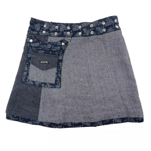 Winterrock Wenderock aus Wolle Blau