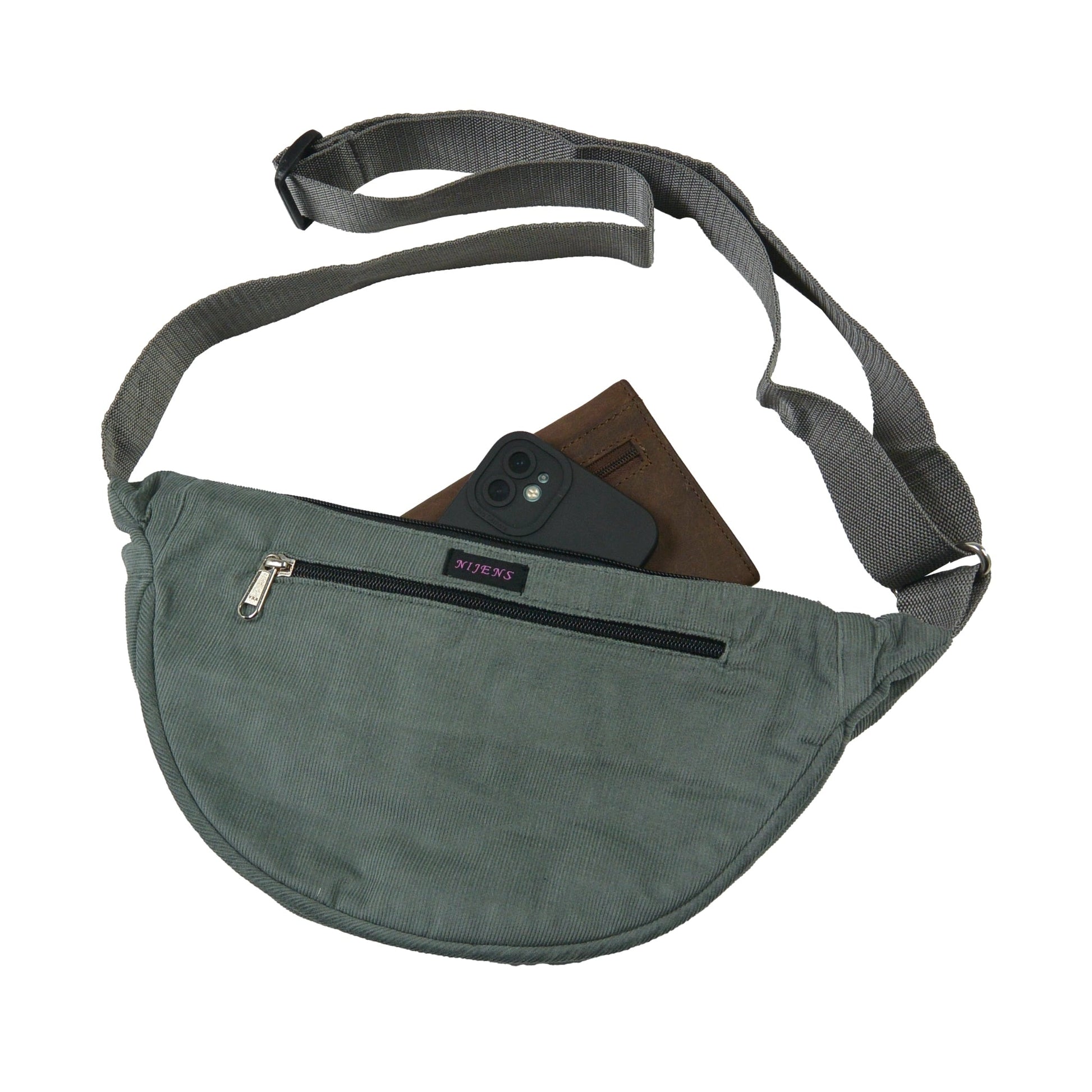 Cordtasche Salbei Farbe. Nijens Shop
