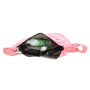 Crossbody-Bag aus Cord Rosa 3Crossbody-Bag, kleine UmhĂ€ngetasche aus Cord samt, in Rosa. Hauptfach und Seitenfach auĂen sind mit einem ReiĂverschluss verschlieĂbar.
