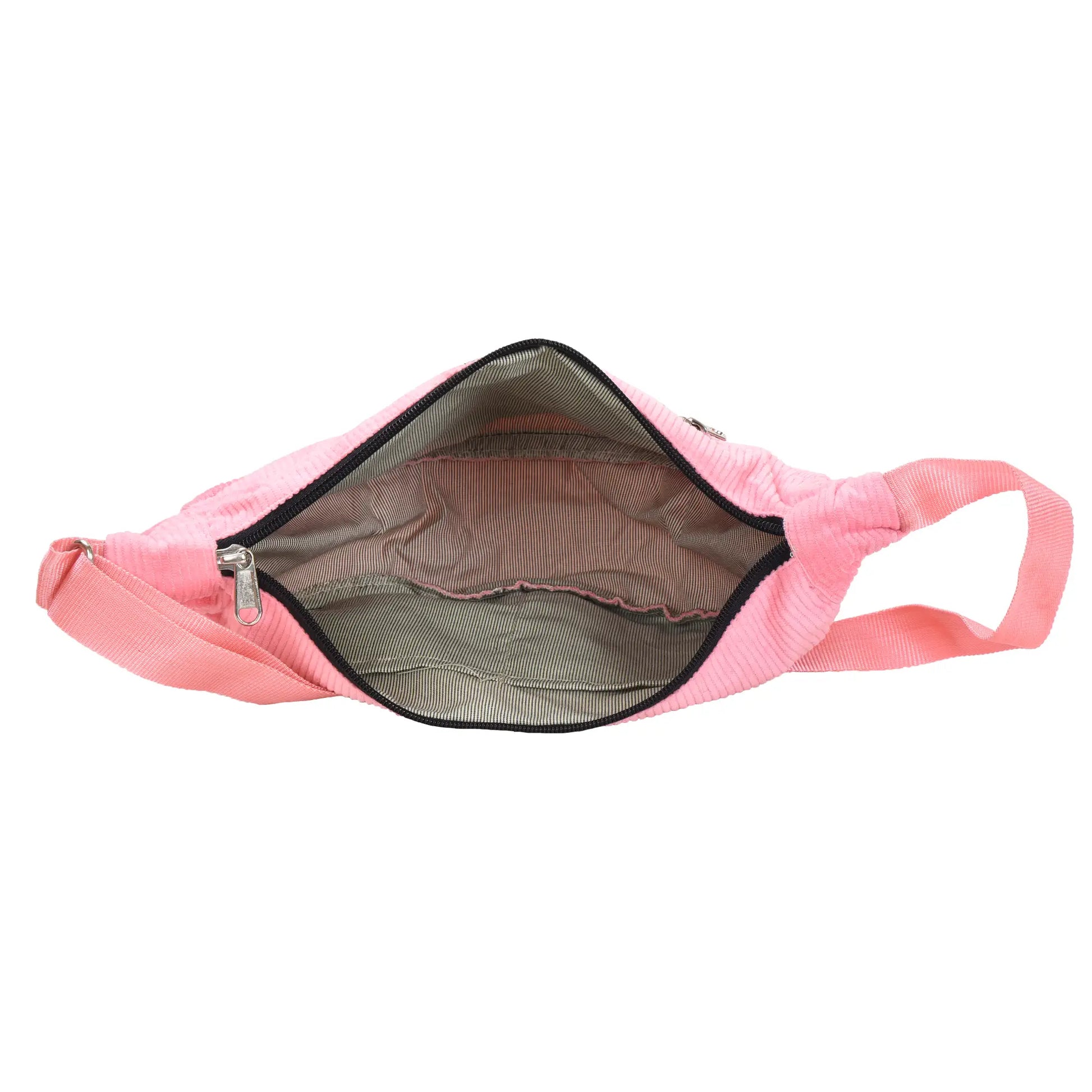 Crossbody-Bag aus Cord Rosa 2