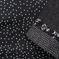Wickelrock, Kombination aus Tweed mit aufgesetztem Schmuckband am Saum, Polka Dot mit Blumen Motiven in Schwarz