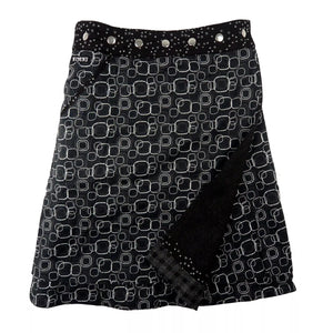 Wickelrock in leichter A-Form in Schwarz