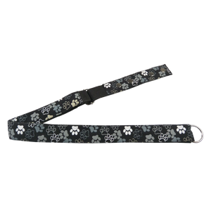 Gürtel aus Baumwolle Schwarz. Verschließbar mit zwei Druckknöpfen aus Metall. Stufenlos Größenverstellbar mit Leiterschnalle