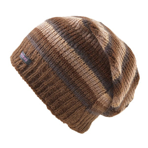 Long Beanie Mütze Wollmütze aus Schurwolle Gestreift - Satti Hat C-12 Nijens Shop