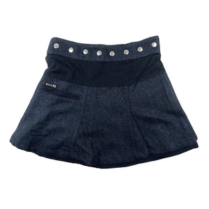 Winterrock Wenderock Minirock aus Wolle Indigoblau