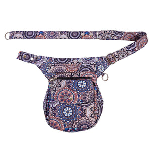 Bunte Gassi-Tasche mit Mandala-Design Lavendel, Farbige Bauchtasche im Ethno-Stil von Nijens.