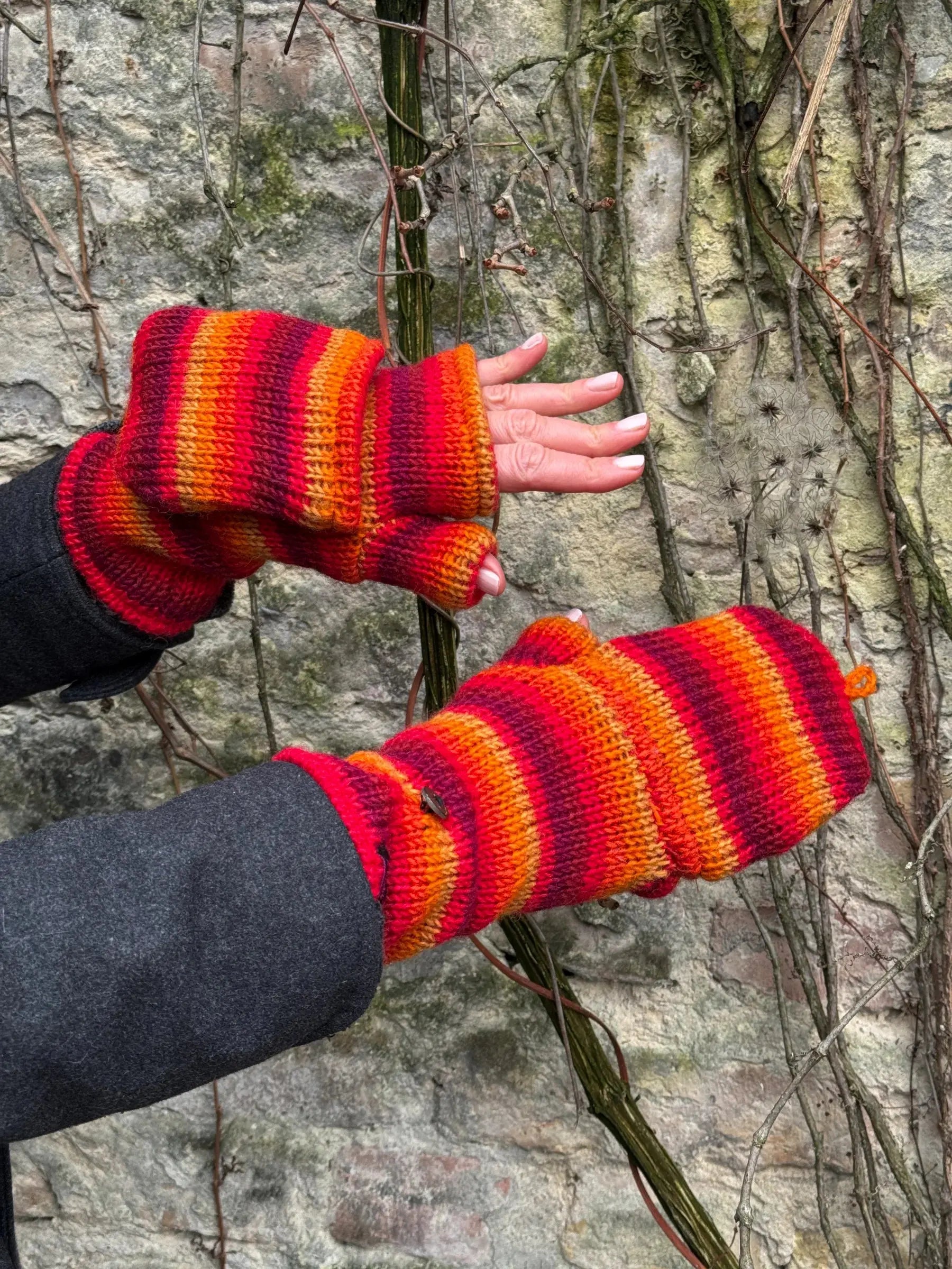 kappe und handschuhe Fingerfreie Handschuhe mit Kappe: Warm und Praktisch