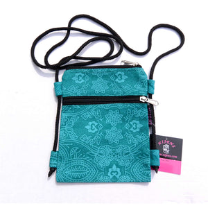 Kleine Handytasche aus Stoff in türkis