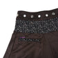 Detailansicht: Winterrock Wenderock Wickelrock Cordrock, Braun mit kleiner Eingrifftasche. Nijens Shop