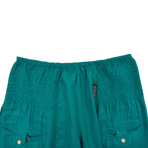 Hose Pluderhose Pumphose aus Viskose Türkis - Nijens