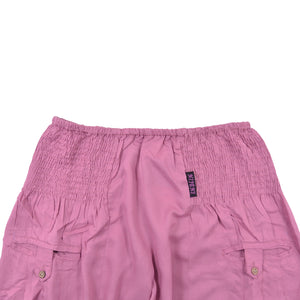 Pluderhose aus Viskose Altrosa