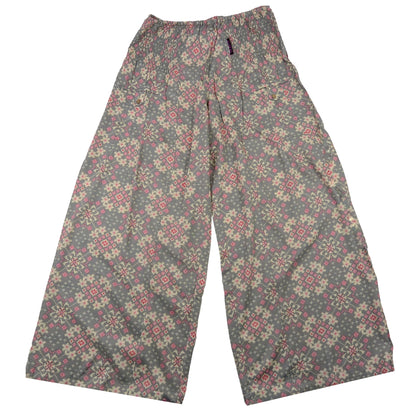 Luftige Pluderhose aus Viskose Rosa-Grau