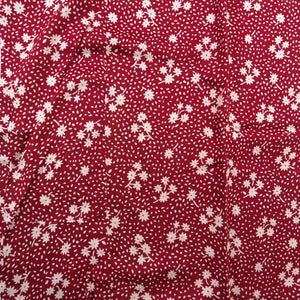 Pluderhose aus Viskose in Rot mit kleinem Blumenmuster