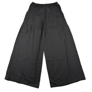 Pluderhose, Damen Hose aus naturbelassenem Stoff in Grau