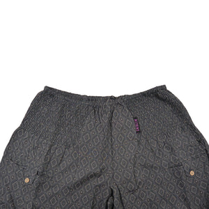 Pluderhose, Damen Hose aus naturbelassenem Stoff in Grau 2