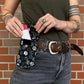 Tuben-Holster (schwarzer Stoff mit Pfotenmuster) 24 - Nijens Shop