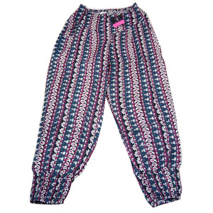 Nijens Frauen Hose Pumphose aus Viskose blau-rosa