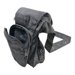Bauchtasche "Paris" Baumwoll-Canvas Schwarz (857A)
