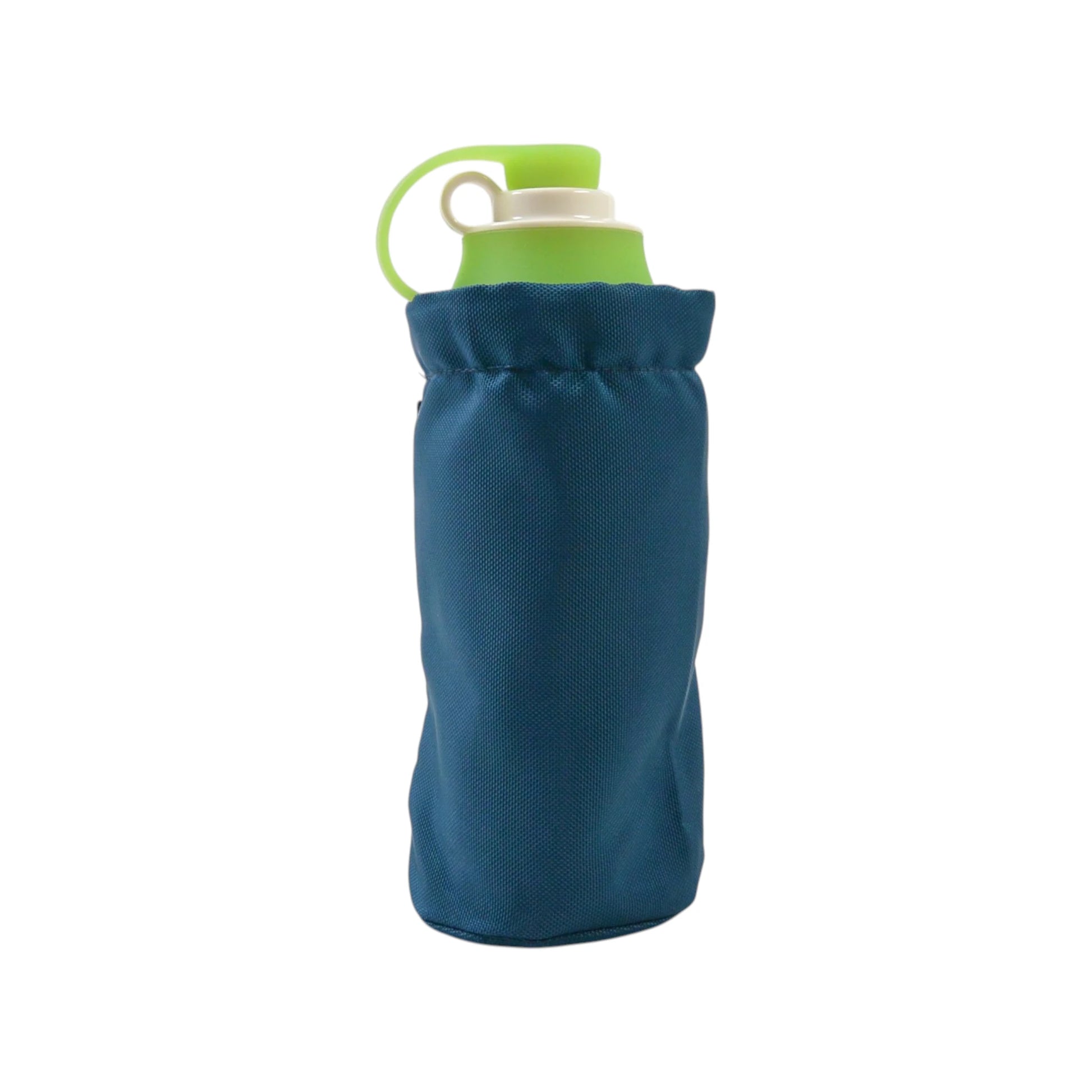 Flaschenbeutel aus Nylon-Stoff Petrol für den Gürtel. 