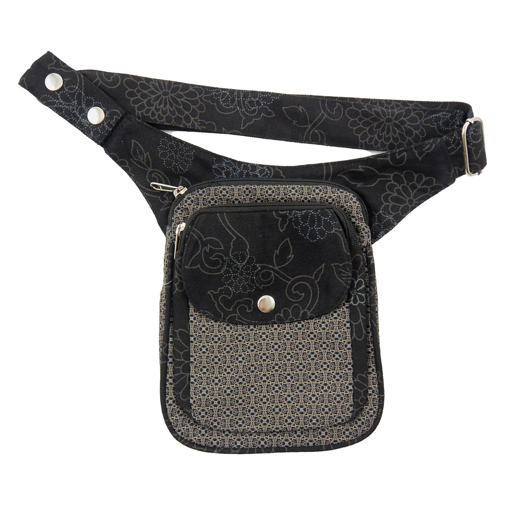 Gassi-Tasche S-XXXL, Canvas-Stoff mit floralen Motiven - Freiburg HS 853 Nijens Shop