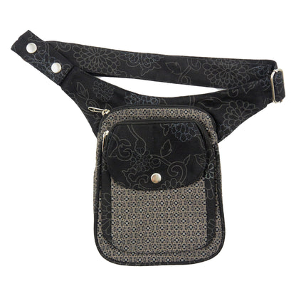 Gassi-Tasche S-XXXL, Canvas-Stoff mit floralen Motiven - Freiburg HS 853 Nijens Shop