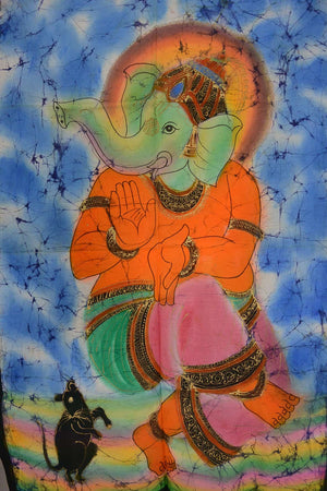 Wandbild Stoff Decke Ganesha - Nijens