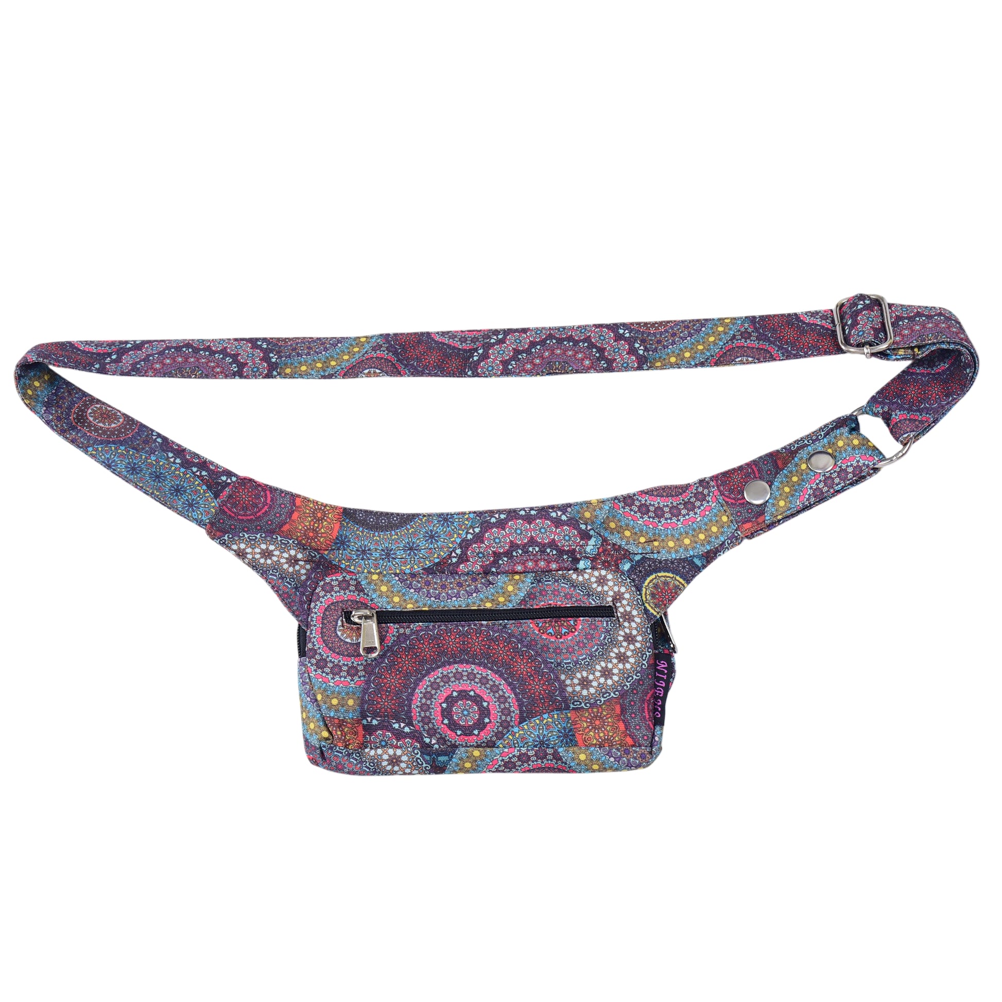 Rücksansicht der Bauchtasche mit zusätzlichem Reißverschlussfach.