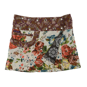 Nijens Minirock Sommerrock Wenderock mit Rosen Blumen Muster