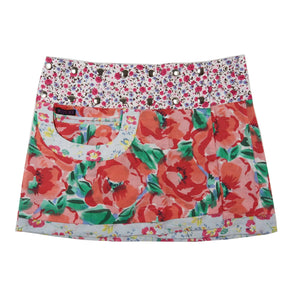 Sommerrock Damen Minirock mit Blumen Motiven Mohnblumen - Nijens Shop