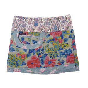Sommerrock Wickelrock Minirock mit Blumenmuster - Nijens Shop