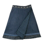 Rocksana Tweed Midi – Wendbarer Rock in Blau