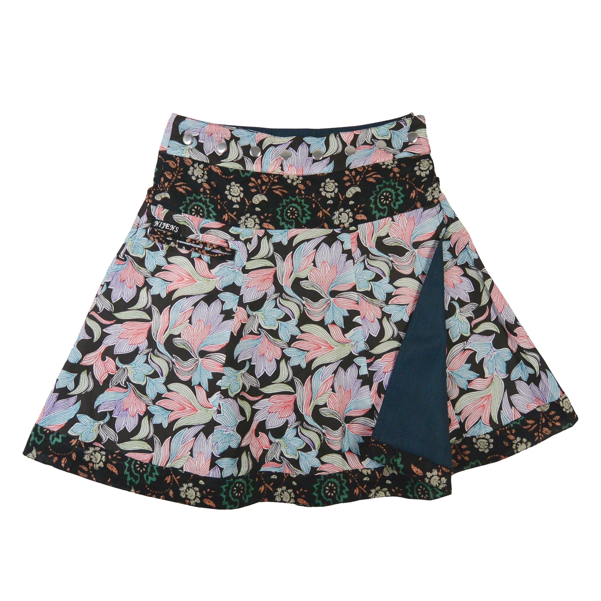 Wickelrock mit Wendefunktion aus Baumwolle Bunt