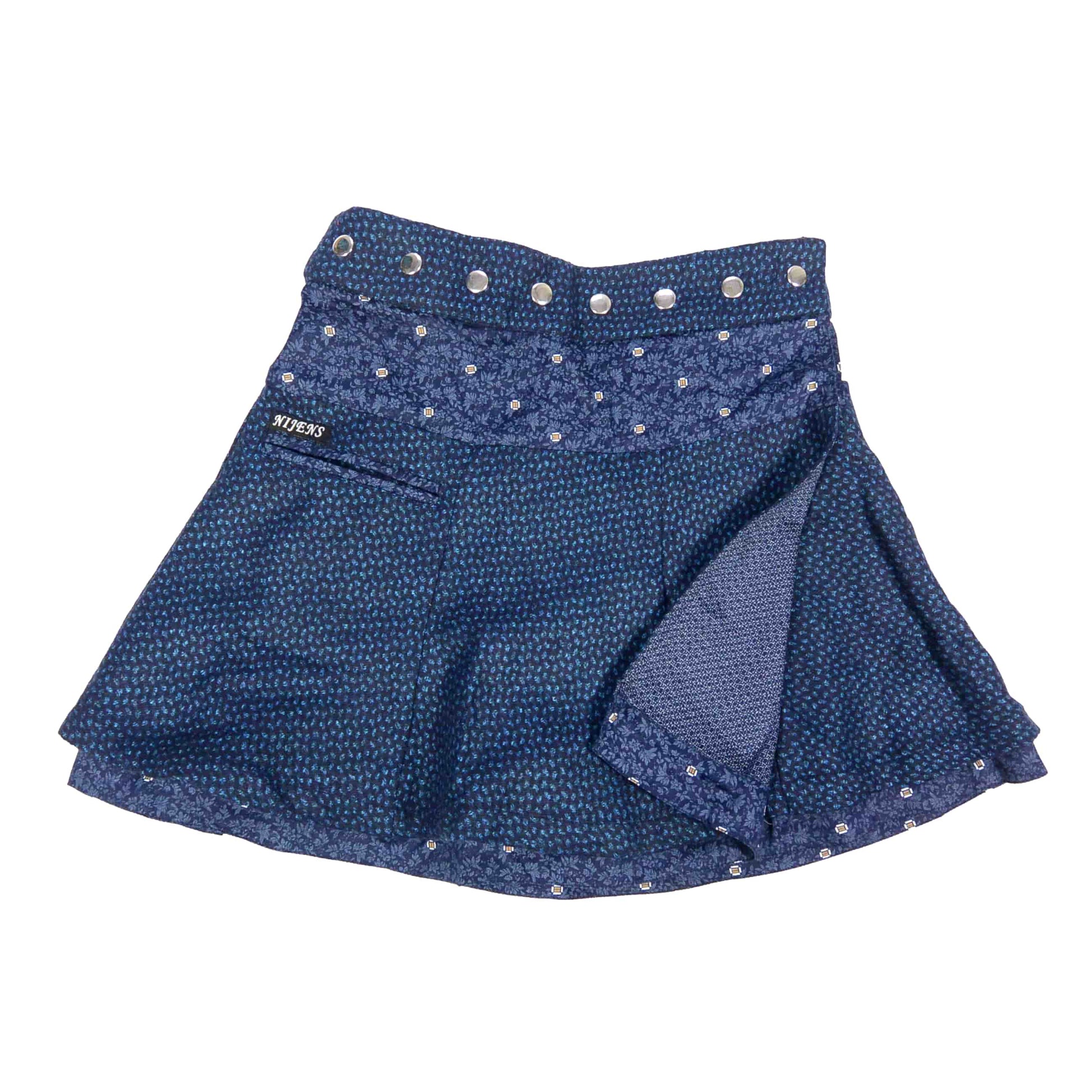 Winterrock Wenderock Wickelrock Minirock Wollrock Dunkelblau